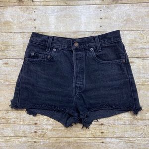 Levi’s 501 cut off denim shorts button fly